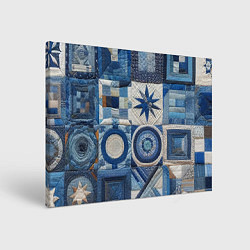 Картина прямоугольная Denim patchwork - ai art