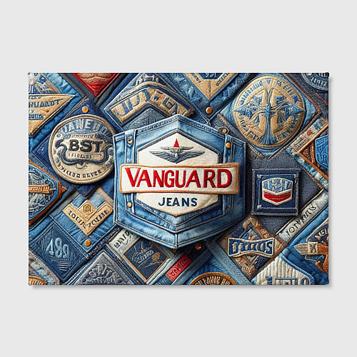 Картина прямоугольная Vanguard denim patchwork - ai art / 3D-принт – фото 2