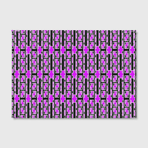 Картина прямоугольная Розовые и чёрные кирпичики на чёрном фоне / 3D-принт – фото 2