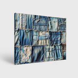 Картина прямоугольная Patchwork denim - vogue