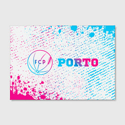 Холст прямоугольный Porto neon gradient style по-горизонтали, цвет: 3D-принт — фото 2