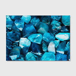 Холст прямоугольный Аквамарин камни минералы крупный план, цвет: 3D-принт — фото 2