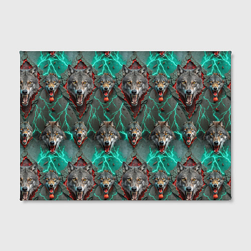 Картина прямоугольная Эпичный паттерн из волков / 3D-принт – фото 2