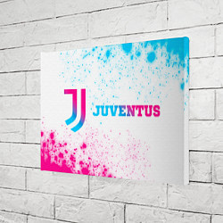 Холст прямоугольный Juventus neon gradient style по-горизонтали, цвет: 3D-принт — фото 2