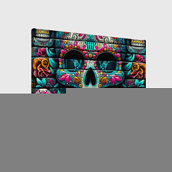 Холст прямоугольный Cool skull - graffiti ai art, цвет: 3D-принт