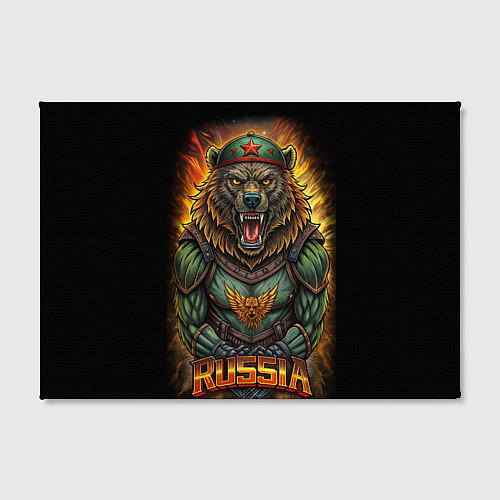 Картина прямоугольная Мощный военный медведь СССР / 3D-принт – фото 2