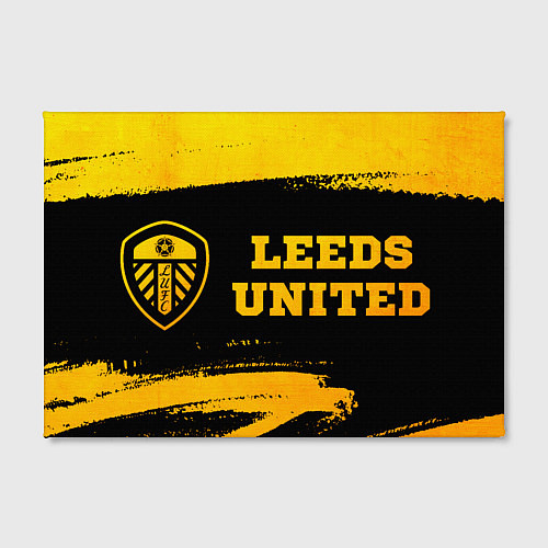 Картина прямоугольная Leeds United - gold gradient по-горизонтали / 3D-принт – фото 2
