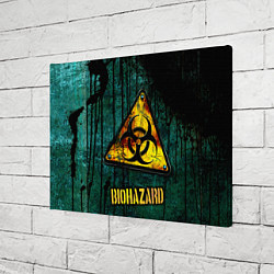 Холст прямоугольный Biohazard yellow sign, цвет: 3D-принт — фото 2