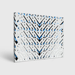Холст прямоугольный Black and blue stripes on a white background, цвет: 3D-принт