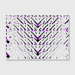 Холст прямоугольный Black and purple stripes on a white background, цвет: 3D-принт — фото 2