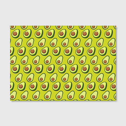 Картина прямоугольная Паттерн с половинкой авокадо / 3D-принт – фото 2