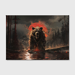 Холст прямоугольный Russian angry bear, цвет: 3D-принт — фото 2