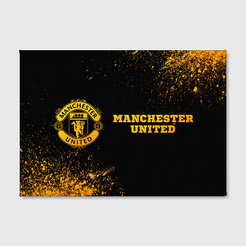 Картина прямоугольная Manchester United - gold gradient по-горизонтали / 3D-принт – фото 2