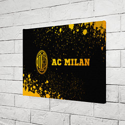 Холст прямоугольный AC Milan - gold gradient по-горизонтали, цвет: 3D-принт — фото 2