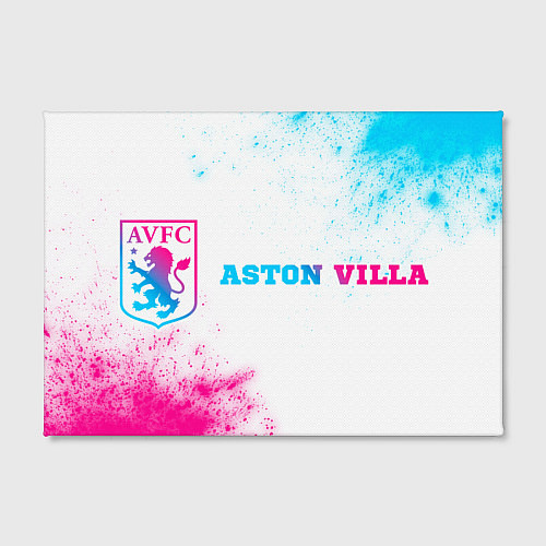 Картина прямоугольная Aston Villa neon gradient style по-горизонтали / 3D-принт – фото 2