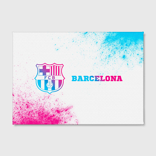 Картина прямоугольная Barcelona neon gradient style по-горизонтали / 3D-принт – фото 2