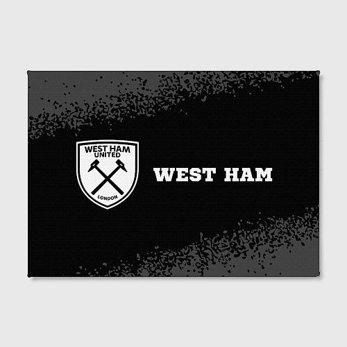 Картина прямоугольная West Ham sport на темном фоне по-горизонтали / 3D-принт – фото 2