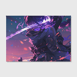Холст прямоугольный Genshin Impact Эи Райден Баал draw, цвет: 3D-принт — фото 2