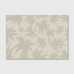 Холст прямоугольный Бежевые пальмы паттерн, цвет: 3D-принт — фото 2