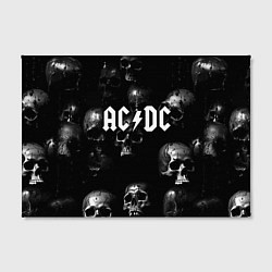 Холст прямоугольный AC DC - черные черепа, цвет: 3D-принт — фото 2