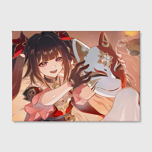 Картина прямоугольная Honkai Star Rail Sparkle and kitsune mask / 3D-принт – фото 2