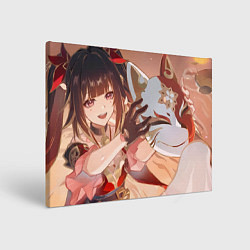 Холст прямоугольный Honkai Star Rail Sparkle and kitsune mask, цвет: 3D-принт