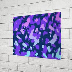 Холст прямоугольный Паттерн с розовыми фиолетовыми и голубыми пятнами, цвет: 3D-принт — фото 2