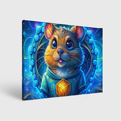 Холст прямоугольный Криптовалютный хомяк, цвет: 3D-принт