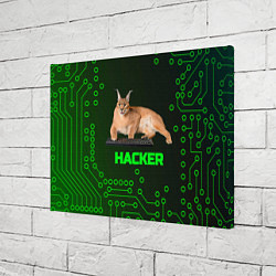 Холст прямоугольный Кот Шлепа хакер, цвет: 3D-принт — фото 2