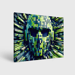Холст прямоугольный Cyber face - ai art fantasy, цвет: 3D-принт