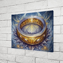 Холст прямоугольный Elden Ring лого и волшебное золотое кольцо, цвет: 3D-принт — фото 2