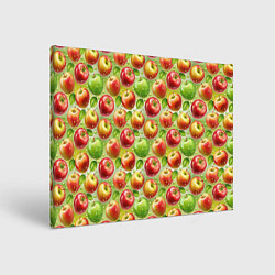 Картина прямоугольная Натуральные яблоки паттерн