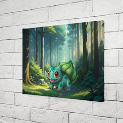 Холст прямоугольный Bulbasaur pokemon, цвет: 3D-принт — фото 2