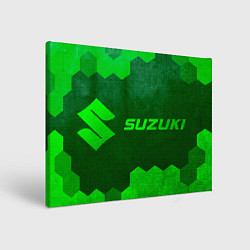 Холст прямоугольный Suzuki - green gradient по-горизонтали, цвет: 3D-принт