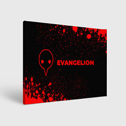 Холст прямоугольный Evangelion - red gradient по-горизонтали, цвет: 3D-принт