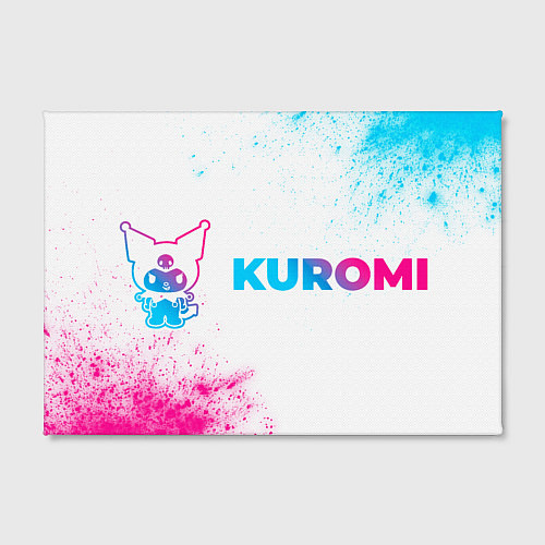 Картина прямоугольная Kuromi neon gradient style по-горизонтали / 3D-принт – фото 2