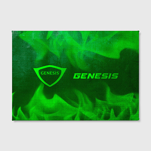 Картина прямоугольная Genesis - green gradient по-горизонтали / 3D-принт – фото 2