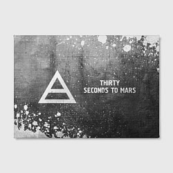 Холст прямоугольный Thirty Seconds to Mars - grey gradient по-горизонт, цвет: 3D-принт — фото 2