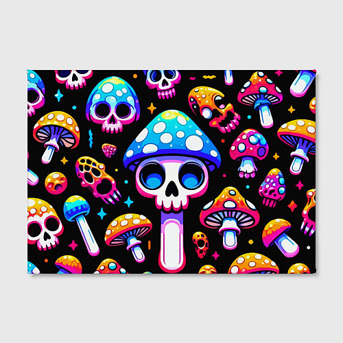 Картина прямоугольная Ice cream skull and fly agaric - ai art fantasy / 3D-принт – фото 2