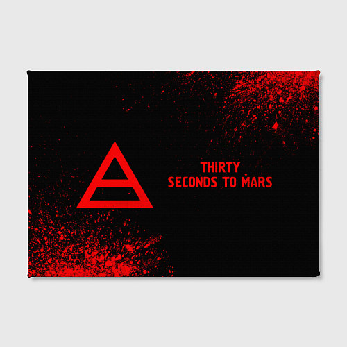 Картина прямоугольная Thirty Seconds to Mars - red gradient по-горизонта / 3D-принт – фото 2