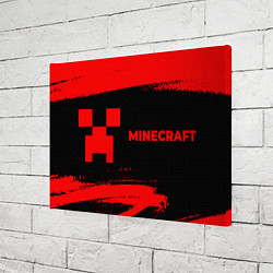 Холст прямоугольный Minecraft - red gradient по-горизонтали, цвет: 3D-принт — фото 2