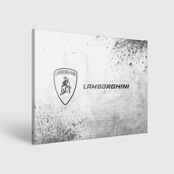 Холст прямоугольный Lamborghini - white gradient по-горизонтали, цвет: 3D-принт