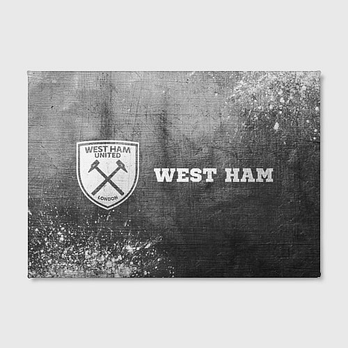 Картина прямоугольная West Ham - grey gradient по-горизонтали / 3D-принт – фото 2