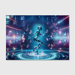 Холст прямоугольный Cyber robot girl - ai art fantasy, цвет: 3D-принт — фото 2