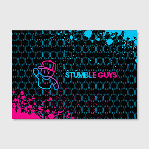 Картина прямоугольная Stumble Guys - neon gradient по-горизонтали / 3D-принт – фото 2