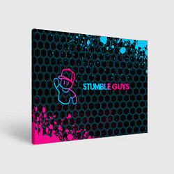 Картина прямоугольная Stumble Guys - neon gradient по-горизонтали