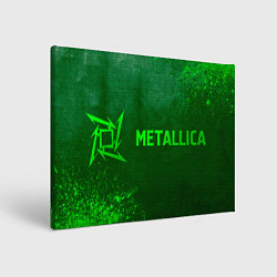 Холст прямоугольный Metallica - green gradient по-горизонтали, цвет: 3D-принт