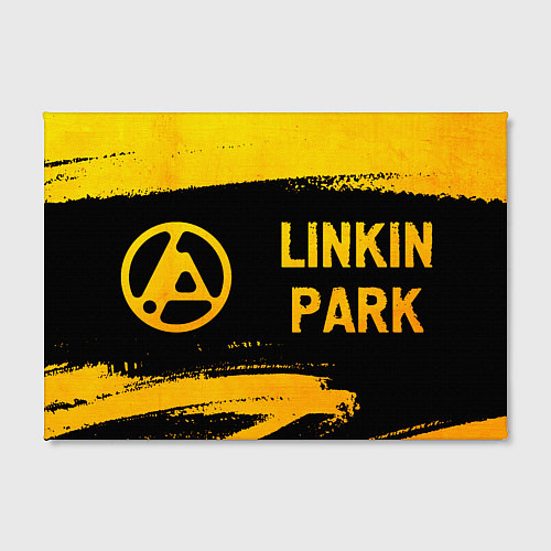 Картина прямоугольная Linkin Park 2024 - gold gradient по-горизонтали / 3D-принт – фото 2