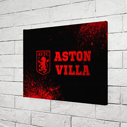 Холст прямоугольный Aston Villa - red gradient по-горизонтали, цвет: 3D-принт — фото 2