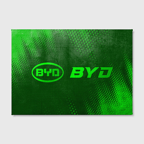 Картина прямоугольная BYD - green gradient по-горизонтали / 3D-принт – фото 2